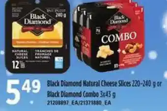 Loblaws Black diamond natural cheese slices or black diamond combo offer