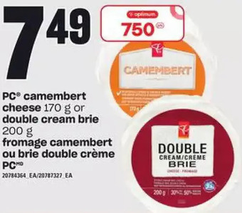Independent Grocer Pc camembert cheese or double cream brie offer