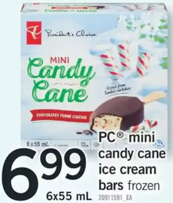 Fortinos Pc mini candy cane ice cream bars offer