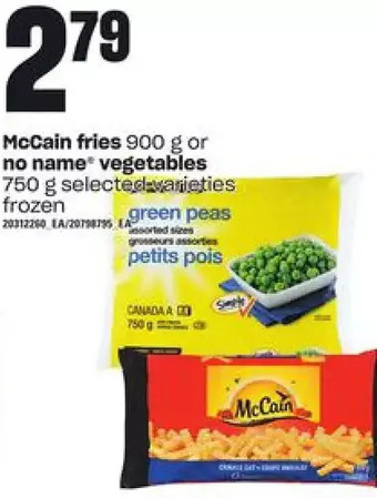 Independent Grocer Mccain fries or no name vegetables offer