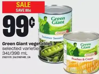 Zehrs Markets Green giant vegetables offer