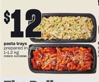 Zehrs Markets Pasta trays offer