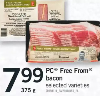 Fortinos Pc free from bacon offer