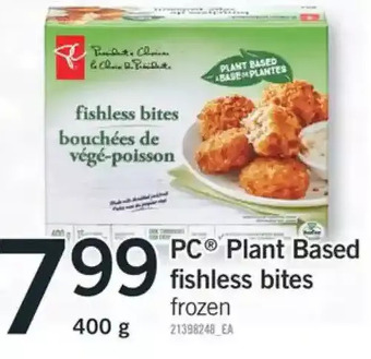Fortinos Pc plant based fishless bites offer