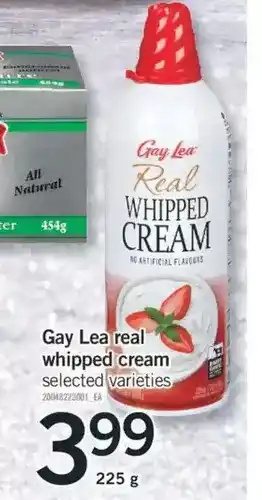 Fortinos Gay lea real whipped cream offer