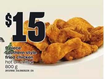 Zehrs Markets 9 piece southern style fried chicken offer