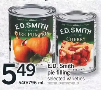 Fortinos E.d. smith pie filling offer