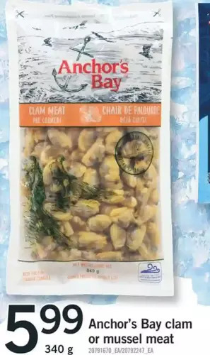 Fortinos Anchor's bay clam or mussel meat offer