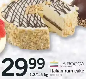 Fortinos Italian rum cake offer