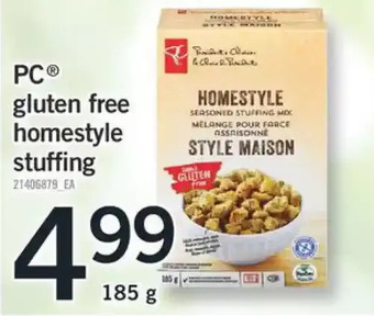 Fortinos Pc gluten free homestyle stuffing offer