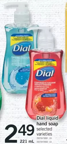 Fortinos Dial liquid hand soap offer