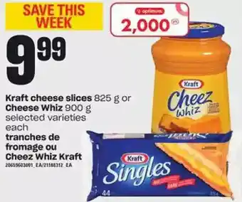 Valu-mart Kraft cheese slices or cheese whiz offer