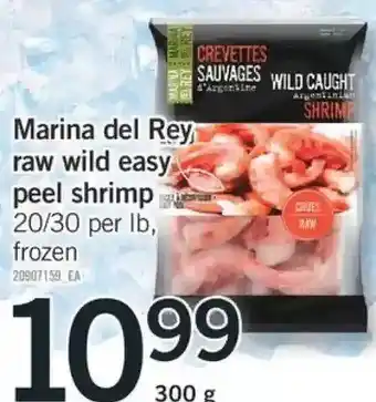 Fortinos Marina del rey raw wild easy peel shrimp offer