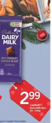 Fortinos Cadbury dairy milk bars offer