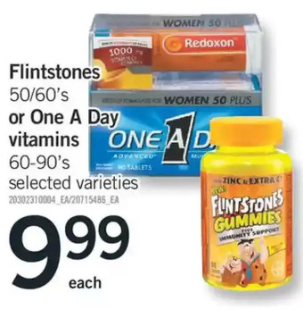 Fortinos Flintstones or one a day vitamins offer