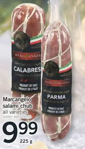 Fortinos Marcangelo salami chub offer