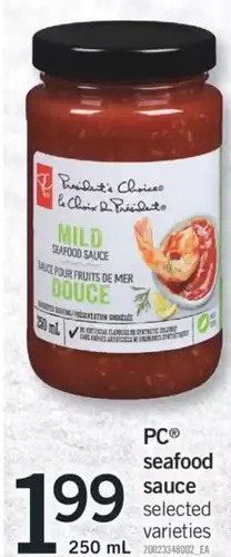 Fortinos Pc seafood sauce offer