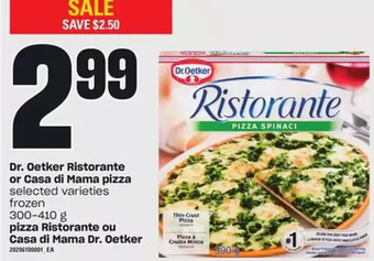Valu-mart Dr. oetker ristorante or casa di mama pizza offer