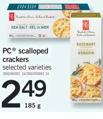 Fortinos Pc scalloped crackers offer