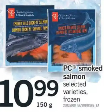 Fortinos Pc smoked salmon offer