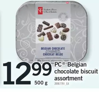 Fortinos Pc belgian chocolate biscuit assortment offer