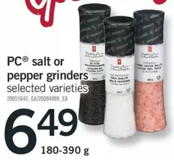 Fortinos Pc salt or pepper grinders offer