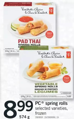 Fortinos Pc spring rolls offer