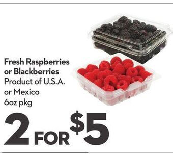 Longo's Fresh raspberries or blackberries offer