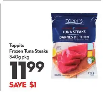 Longo's Toppits frozen tuna steaks offer