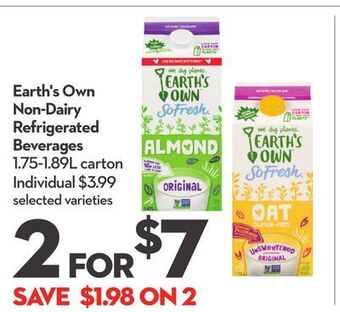 Longo's Earth's own non-dairy refrigerated beverages offer