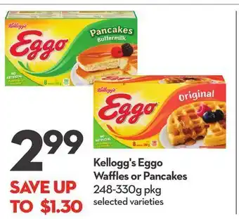 Longo's Kellogg's eggo waffl es or pancakes offer