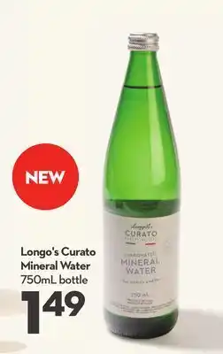 Longo's Longo's curato mineral water offer