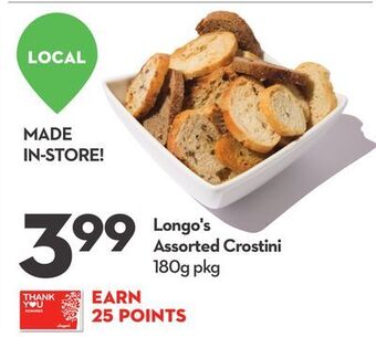 Longo's Longo's assorted crostini offer