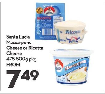 Longo's Santa lucia mascarpone cheese or ricotta cheese offer