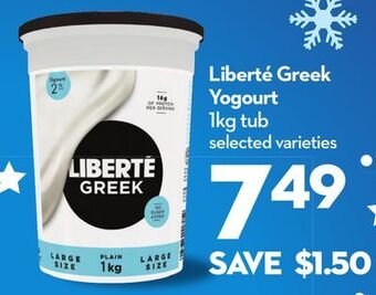 Longo's Liberté greek yogourt offer