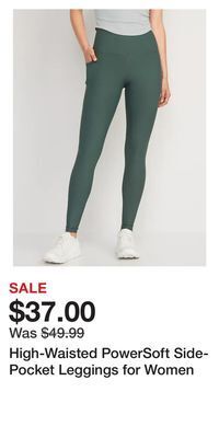 Old Navy High-waisted powersoft side-pocket leggings for women offer