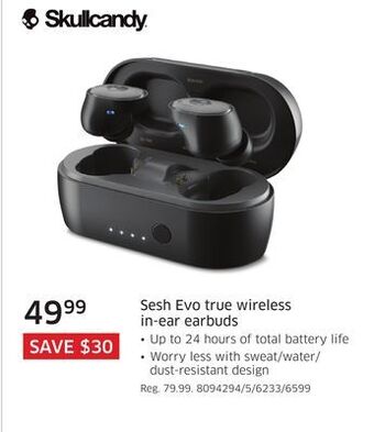 The Source Skullcandy sesh evo true wireless in-ear earbuds offer