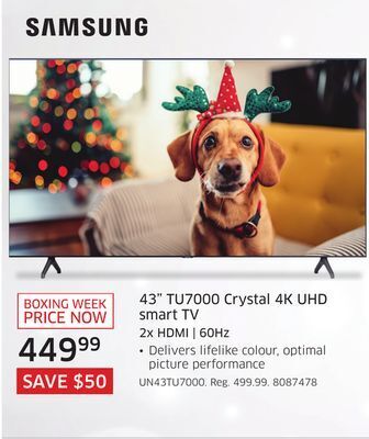 The Source Samsung 43" tu7000 crystal 4k uhd smart tv offer