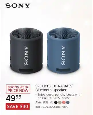 The Source Sony srsxb13 extra bass bluetooth speaker offer