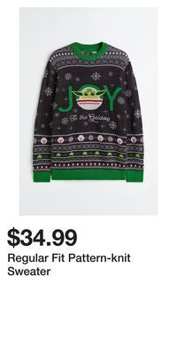 H&M Regular fit pattern-knit sweater offer