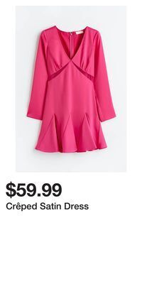 H&M Crêped satin dress offer