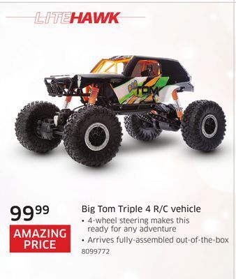 The Source Litehawk big tom triple 4 r/c vehicle offer