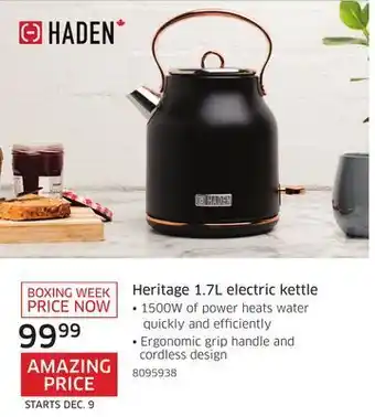 The Source Haden heritage 1.7l electric kettle offer