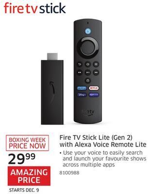 The Source Fire tv stick lite (gen 2) with alexa voice remote lite offer
