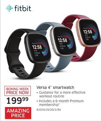 The Source Fitbit versa 4 smartwatch offer