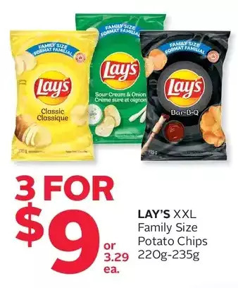 Rexall Lay's xxl family size potato chips offer