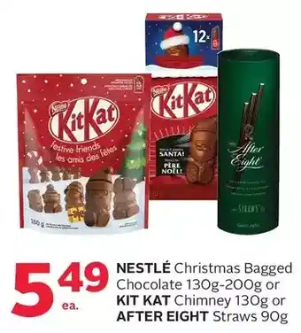 Rexall Nestlé christmas bagged chocolate or kit kat chimney or after eight straws offer