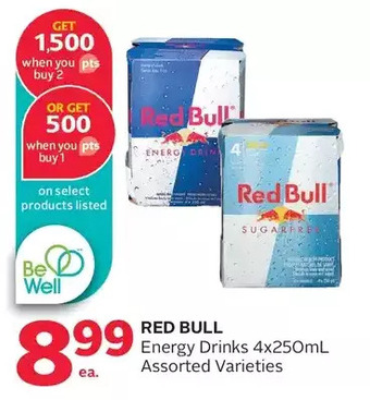 Rexall Red bull energy drinks offer