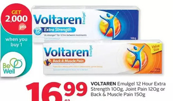 Rexall Voltaren emulgel 12 hour extra strength, joint pain or back & muscle pain offer