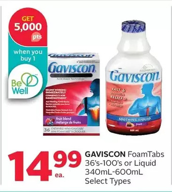 Rexall Gaviscon foamtabs or liquid offer